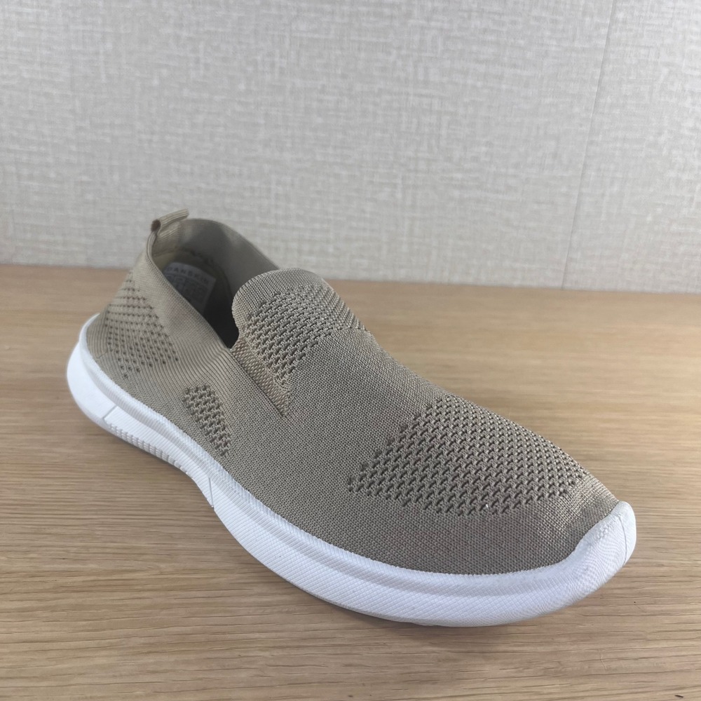 Danskin Taupe Admire Womens Slip On Sneakers Tan Knit Walking Shoes Size 10